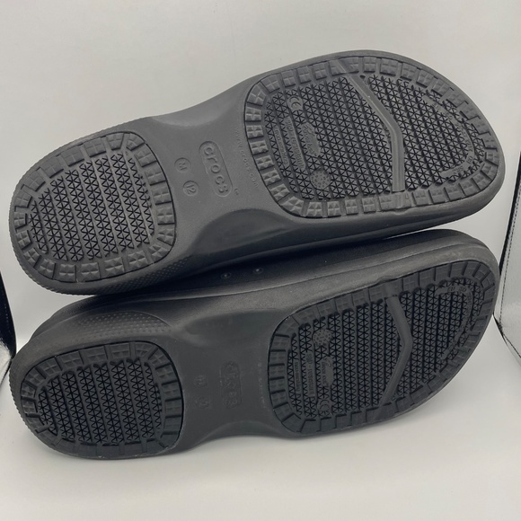 CROCS men’s On The Clock work black slip on shoes Size 12 main image 6